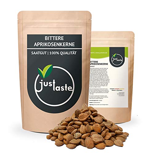 Preisvergleich Produktbild justaste 2 x 500 g bittere Aprikosenkerne / naturbelassen / B17 / aus kontrolliertem Anbau Original / Qualität / bitter / Kerne Samen 1 kg