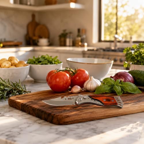 Image of Kitchen Utility Knife with Wooden Handle