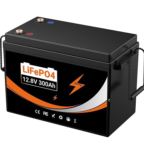 12V(12.8V) 300Ah LiFePO4 Deep Cycle Battery 200A BMS 3840Wh Batteries