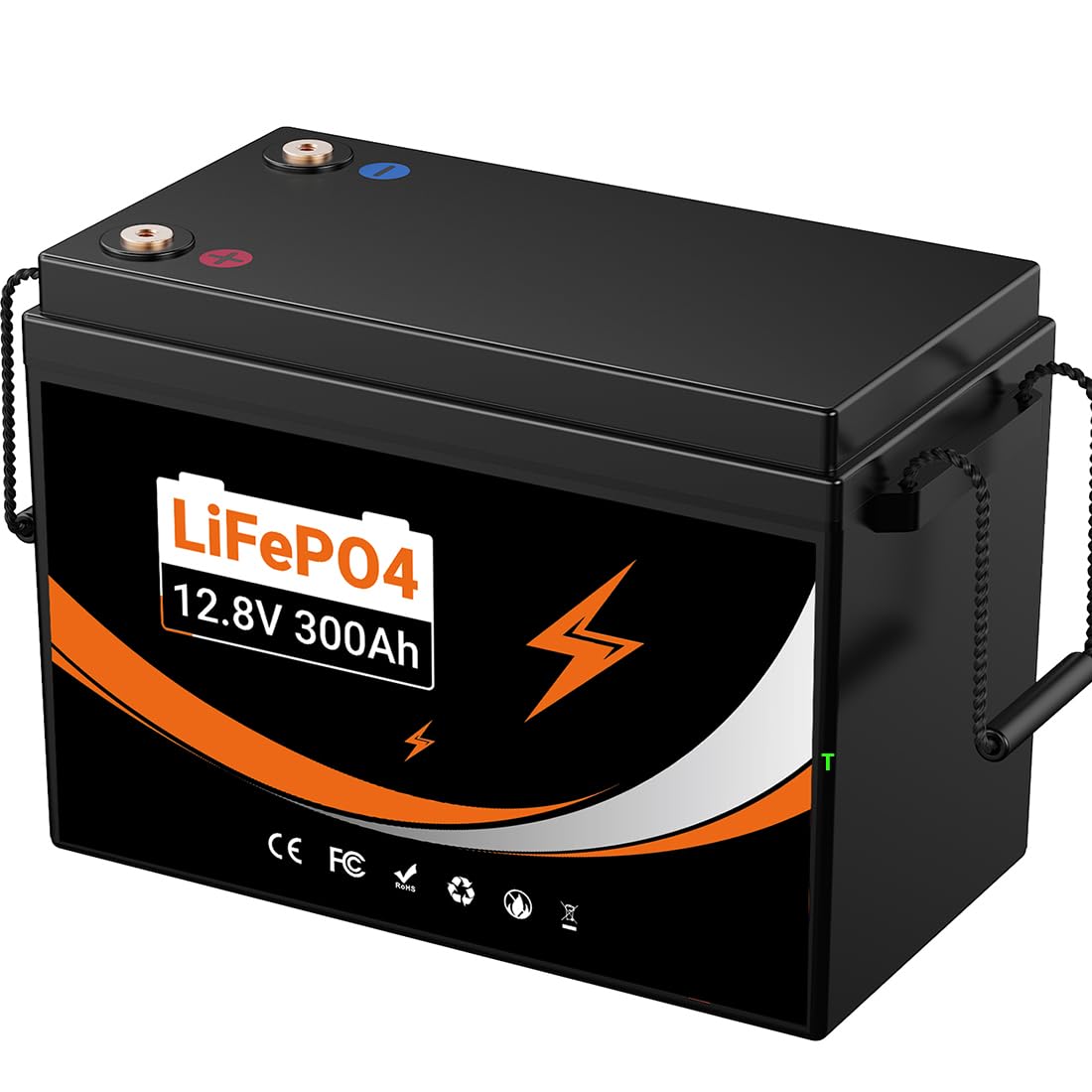 LiFePO4 300Ah 12V Batteria integrato da 200A BMS - batteria da15000 cicli, max.3840Wh di potenza di carica - per camperistiche solari marine di trasporto terrestre (12V 300Ah Lifepo4 Up to 2000W)