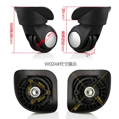 Suitcase Wheels,Luggage Wheel, (Set of a Pair) 360 Degree Swivel Luggage Mute Wheel Suitcase Replacement Repair Wheels Parts Spinner2