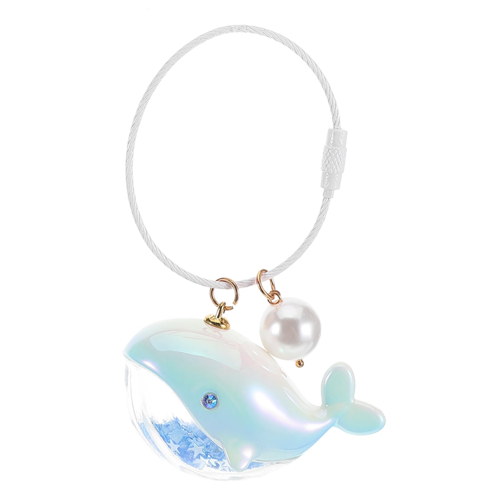 SAFIGLE Dolphin Keychain Cute Whale Pendant for Couples Car Keyring and Bag Charm Sea Themed Gift Matching Keys and Cute Purse Accessories Portable Lightweight Design 3.82X2.56X1.18In