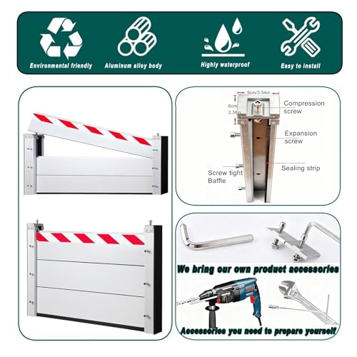 Barrière anti-inondation étanche avec joint caoutchouc pour garage - 4