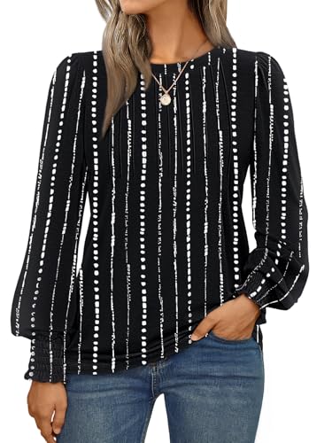 Image of AUTOMET Womens Long Sleeve Shirts Fall Blouses Tops Business Casual Outfits