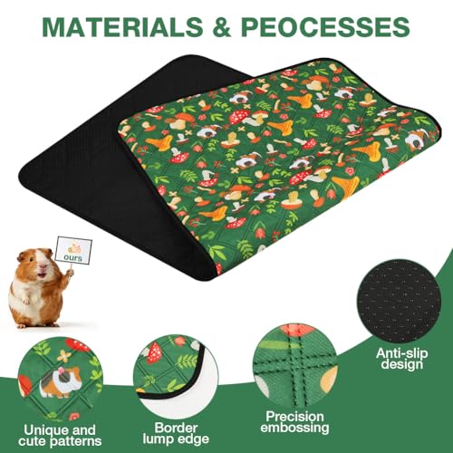 Tapis de cage cochon d'inde absorbant 70x140 alèse éducateur lavable lapin chat - 11