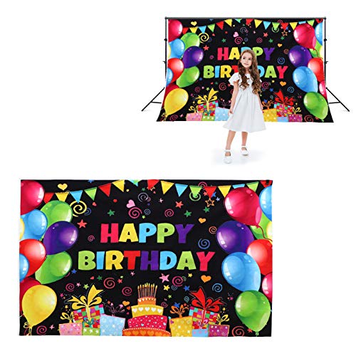 Faixa de fundo de festa de aniversário Amosfun de 1,1 x 1,8 m de fundo para festas de aniversário pa