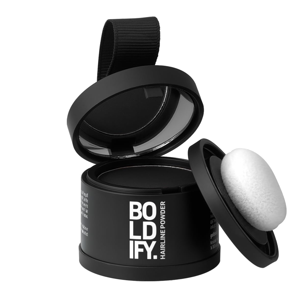 BOLDIFY Hairline Powder - Root Touch Up Hair Color for Gray Coverage - Bald Spot Concealing Hair Powder for Women & Men - 24-Hour Stain-Proof - Black