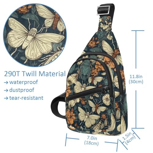 Mochila cruzada de mariposa con diseño multicolor y tamaño compacto 5