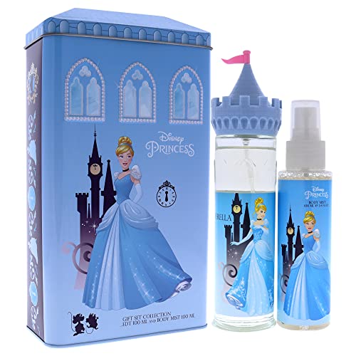 Disney Cinderella — Spray EDT para crianças, 100 ml, névoa corporal de 100 ml, conjunto de presente