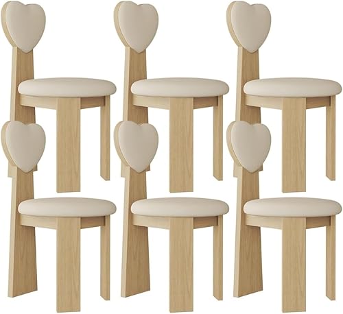 Miniatura 27 de YVYKFZD Juego de sillas de comedor de madera maciza, silla de comedor tapizada, sillas de cocina de cuero, silla de sala de estar con respaldo en
