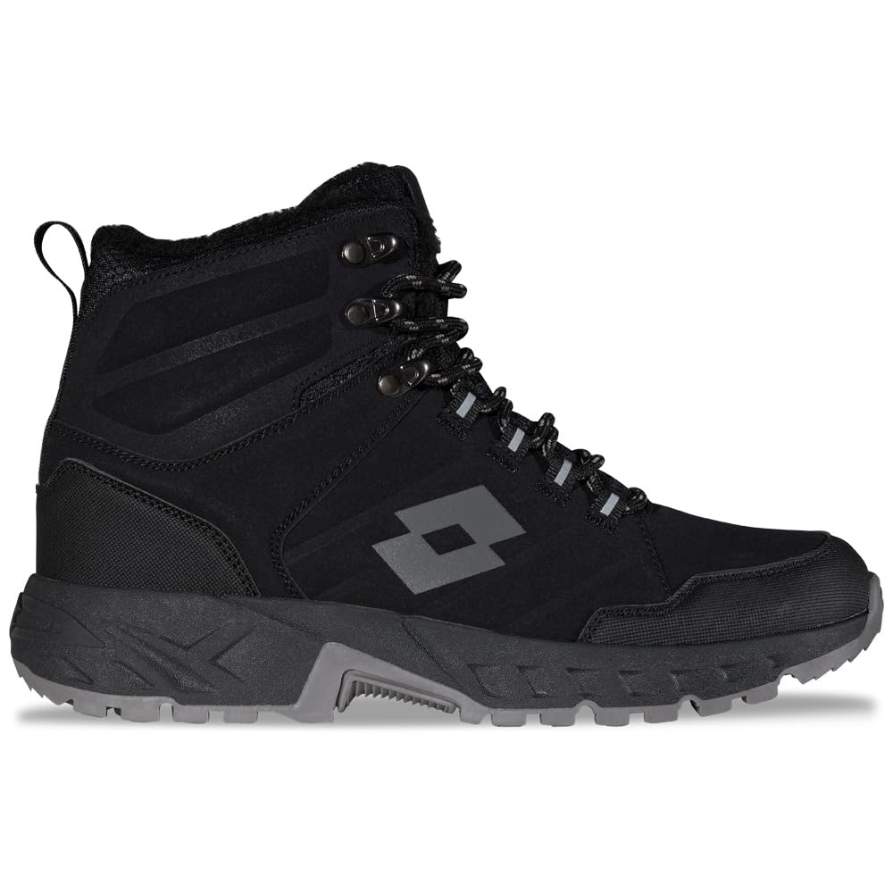 LOTTO Unisex's Ketcham Fur Mid Calf Boot, Black Grey, 10.5 UK