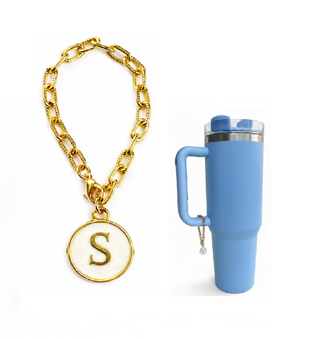 morel LETTER MINI DECORATIVE DESIGN CHARM ACCESSORIES FOR STANLY CUP, INITIAL CHAIN WATER BOTTLE HANDLE NAME ID CHARM FOR TUMBLER CUPS|IDEAL BIRTHDAY GIFT.-image-4