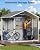 Bellefurn Outdoor Storage Shed 8x6FT, with 2 Vision Windows, Resin Shed with Floor, Outdoors Garden Tool Storage Shed for Bikes, Tools and Lawnmower
