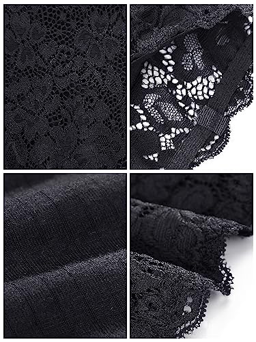 Boao 4 Pieces Women Lace Bandeau Bra Tube Top Cleavage Cover Elastic Strapless No Sponge Pad No Underwire Bra for Daily Favor3