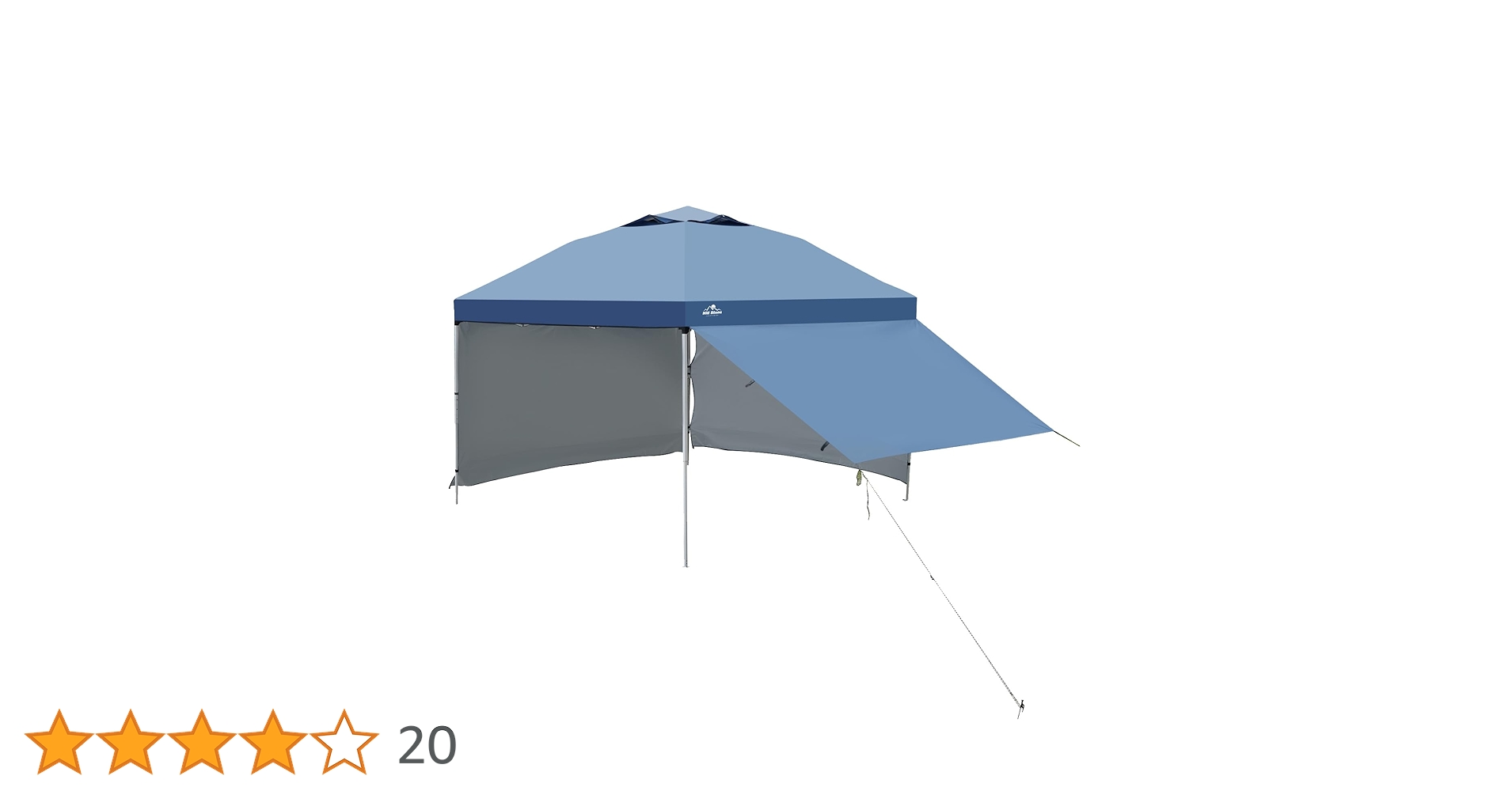 【ネイビーブルー】タープテント 3m サイドシート1枚付 UV加工 大型 テント タープテント 3m 5色 サイドシート付 3枚付 風抜け 大型