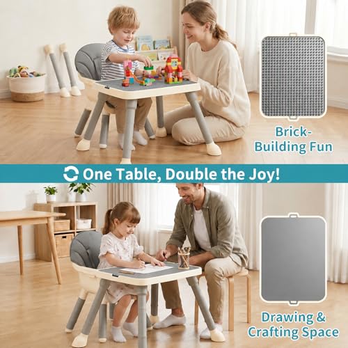 Image of Baby Highchair Gray-White