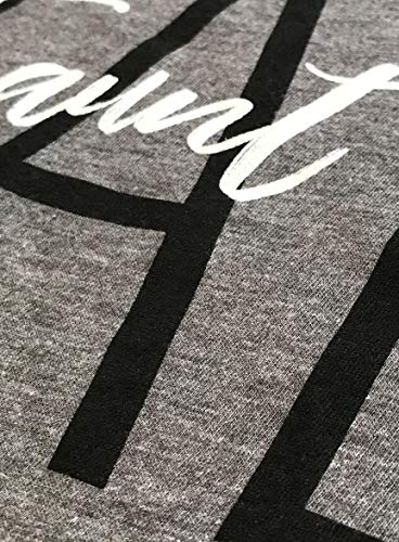 Bae: Best Aunt Ever | Cute Funny Niece Nephew New Baby V-Neck T-Shirt For Women-(Vneck,L) Retro Grey #TOP3