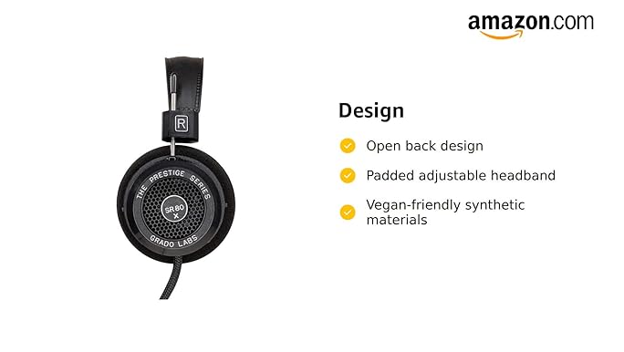 Amazon.com: GRADO SR80x Prestige Series Open-Back Wired Headphones