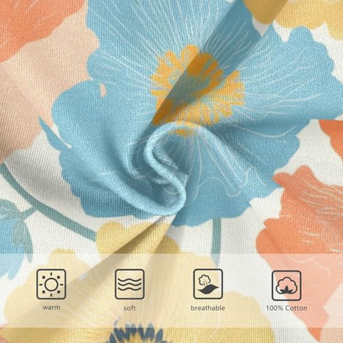 KLL Vibrant Floral Pattern Poppy Little Boys Comfort Boxer Briefs Cute Children Panties3