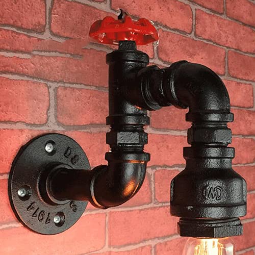 Aplique de pared E27 con diseño de tubería de agua retro para bar 5