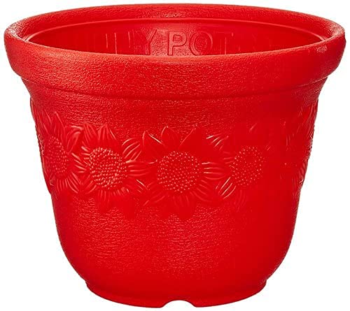Image of Sunny Plastic Pots for Plants, Flower Pots for Home, Window Display, Garden (Multicolor 10 inch - 4 pc)