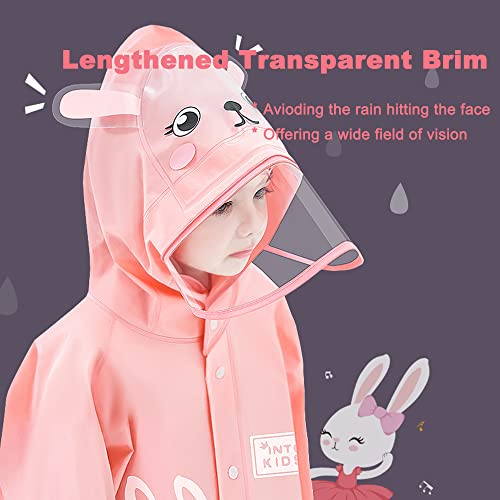 Kids Raincoat Boys Girls Rain Poncho Toddler Waterpoof Rain Jacket Children Cartoon Rainwear L Size2