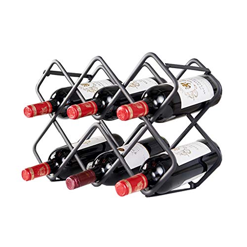 Soporte para 8 botellas de vino de metal