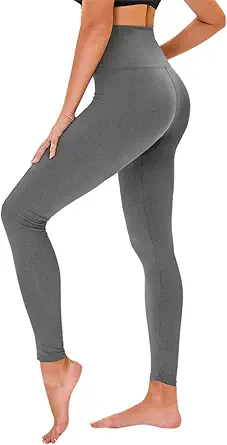 High Waisted Leggings for Women - No See Through Tummy Control Cycling Workout Yoga Pants with Pockets Reg & Plus