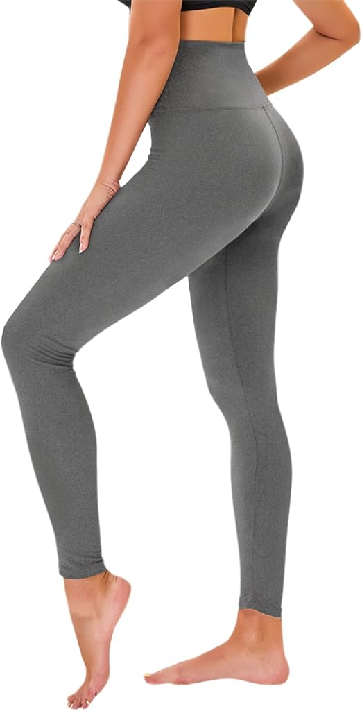 High Waisted Leggings for Women - No See Through Tummy Control Cycling Workout Yoga Pants with Pockets Reg & Plus