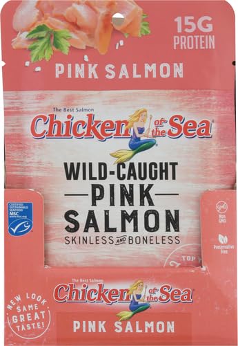 Image of Chicken of the Sea Alaskan Pink Salmon, 2.5 Ounce Packet (Pack of 3), Wild Caught Salmon, Skinless & Boneless