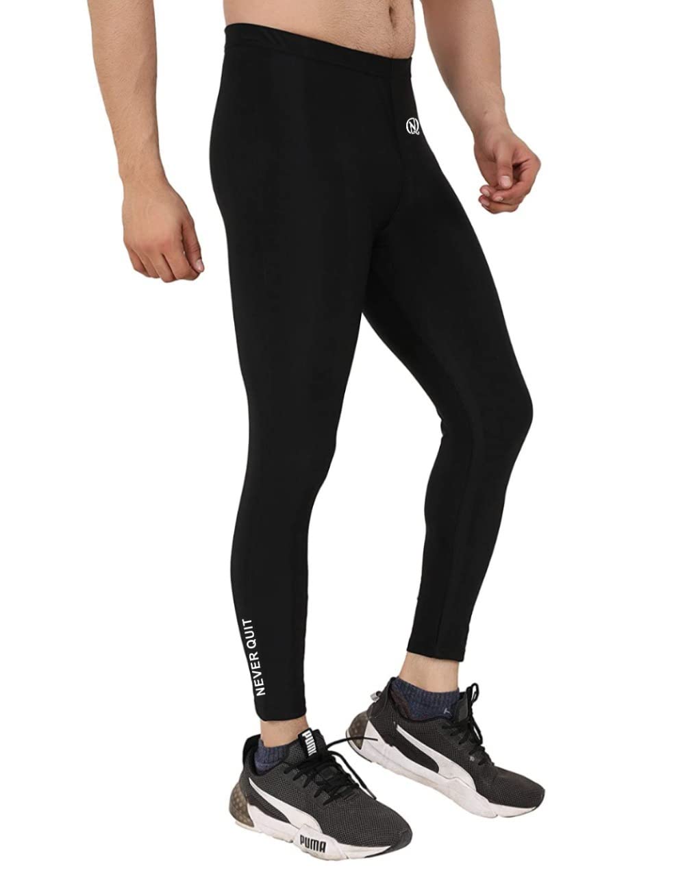 never quit Men's Running Full Length Tights Compression Lower Sport Leggings Gym Fitness Sportswear Training Yoga Pants for Men & Women-picture-22