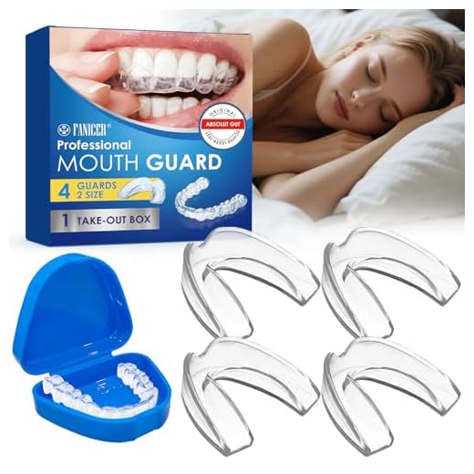 4 Piezas Bruxismo Dental Noche, 2 tamaños Protector Bucal Para Rechinar, Ferula Descarga Bruxismo, Kit de Protección Dental, Mejora la Del Sueño