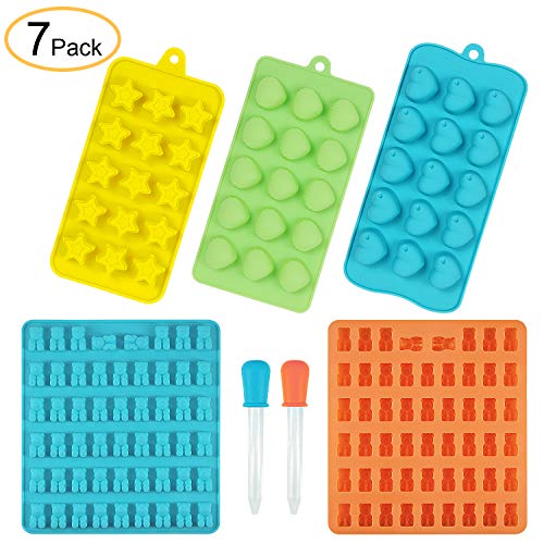 VCOM Moldes de Silicona para Dulces y Cubitos de Hielo,Ositos de gominola...