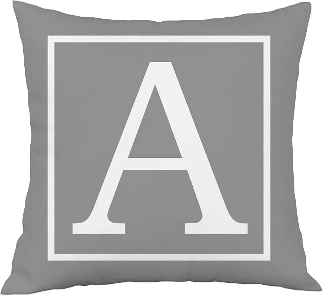 Hangood Alphabet Letter A Cushion Cover 18x18 Soft Plush Throw Pillow Covers 45cm x 45cm A