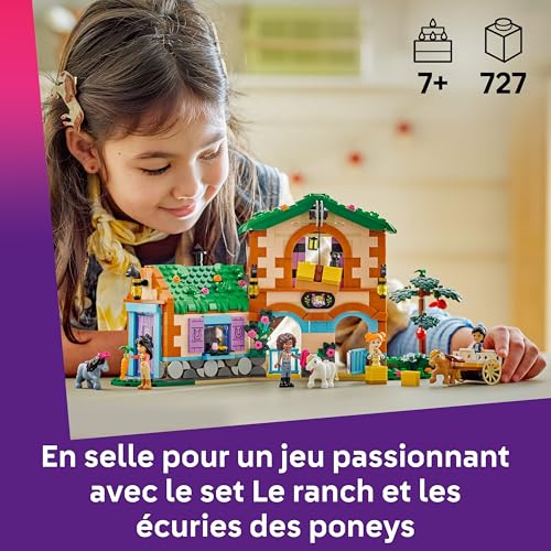 LEGO Friends Le Ranch et Les Écuries des Poneys - Jouet de Construction avec Figurines de Chevaux, 4 Mini-Poupées & 1 Chat - Accessoires Amusants - Cadeau Original pour Fille dès 7 Ans 42654