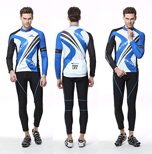 Fatos de ciclismo masculinos - roupas de bicicleta, mangas compridas ao ar livre, calças compridas,
