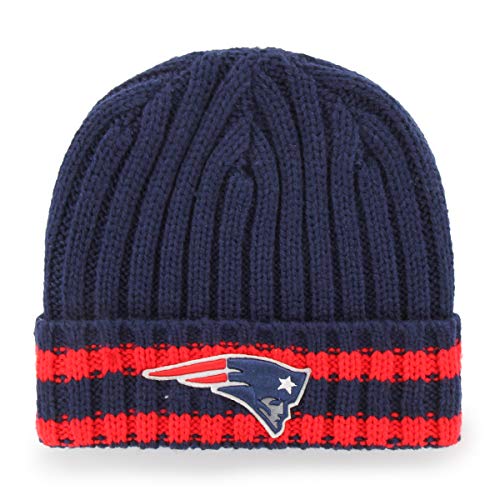 OTS NFL New England Patriots Men's Bure Cuff Knit Cap, Team Color, One Size