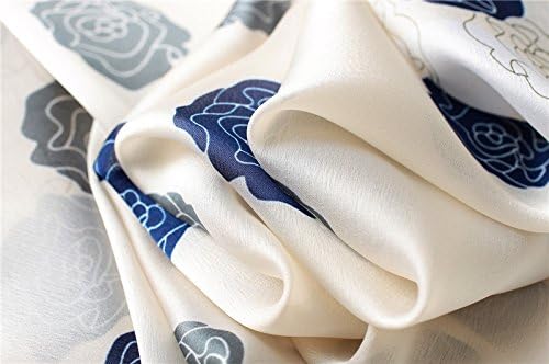 Silk Feeling Long Satin Scarf Fashion Beach Scarf Shawl Check Style Sunscreen Shawls Wraps-Lightweight Pattern - Image 5