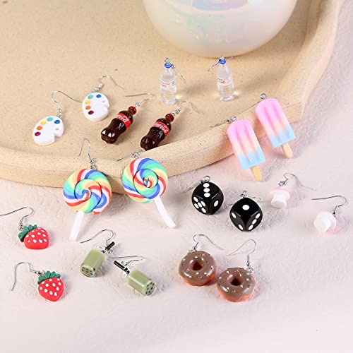 36 Pairs Cute Weird Fun Earrings For Teen Girls Unique Funky Cool Earrings Butterfly Mushroom Heart Flower Moon Cat Cherry Frog Funny Aesthetic Dangle Earrings For Women Multipack #TOP6