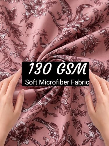 Image of Mafatlal 130 GSM Pearl Single Bed Sheet with 1 Matching Pillow Cover | 60 x 90 Inch | Silky Soft Touch Finish | Wrinkle Resistant, Durable, Machine Washable, Everyday Comfort | Dusty Rose