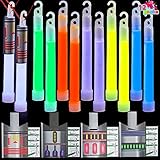 JOYIN 12 Packs Valentine's Day Glow Sticks with Gifts Cards, Waterproof Ultra Bright Large Glow Sticks with 12 Hour Duration, for Valentines Classroom Exchange Toy, School Classroom Prizes, Camping
