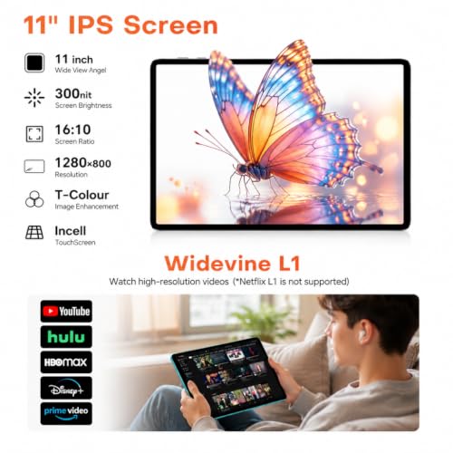 Image of TTKIDS K7L 10.95-Inch Octa-Core Standard Tablet Bundle, Black