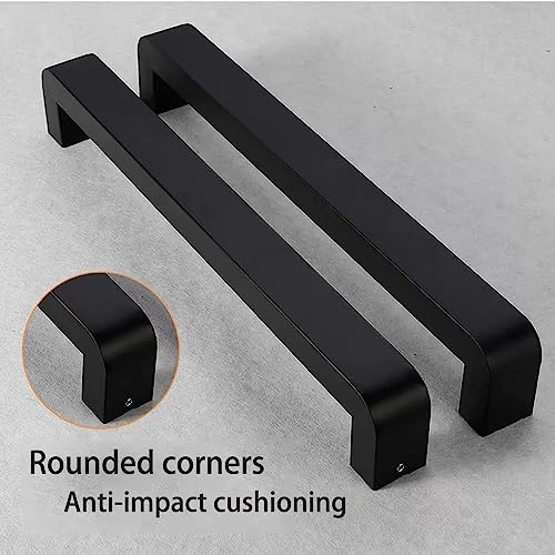 Cokritsm Black Stainless Steel Shower Door Handle 300mm Hole to Hole Center - Image 2