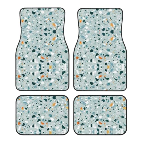 Alfombrillas impermeables de mármol pastel Terrazzo para coche protección total antideslizante