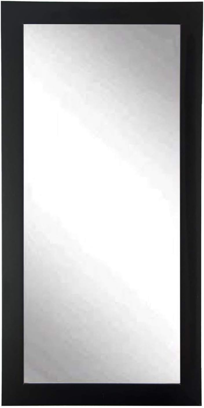 BrandtWorks, LLC BM002T Brandtworks Oversized Wall Mirror, 32" x 71", Matte Black,32" x 71" : Home & Kitchen
