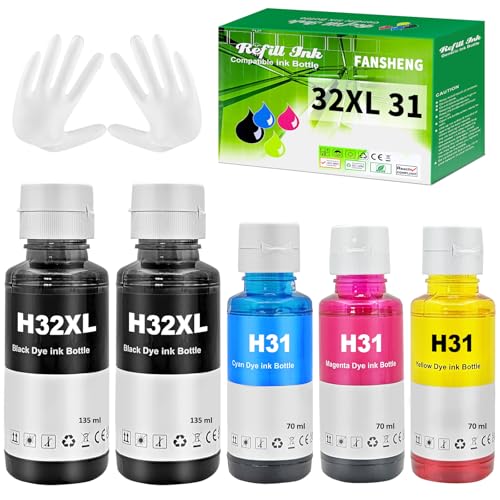 Encre compatible HP 32XL 31 pour Smart Tank 7305 7605 515 bouteille recharge couleur