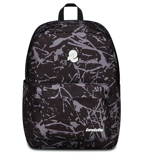 Sac à dos scolaire Invicta noir avec compartiment tablette et PC