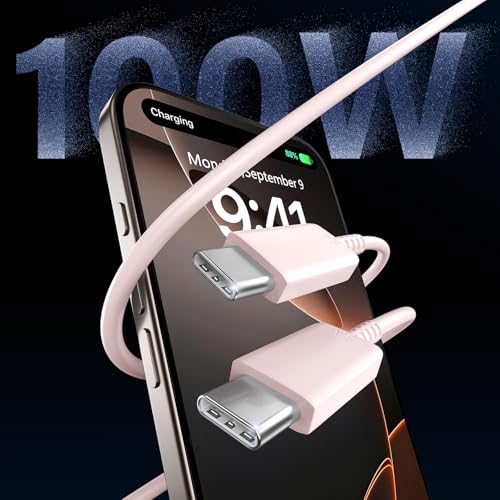 Image of Phone 17 16 Pro Max Charger Fast Charging,45W Phone 17 Charger Type C Chargers USB C Charge Block &10FT Long C Charging Cables Cord for Phone 17 /17 Pro / 17 Pro Max /Air /Phone 16 15 Pro Max,Pink