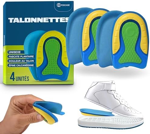 2 Paires de Talonnettes pour Corriger la Fasciite Plantaire et l'...