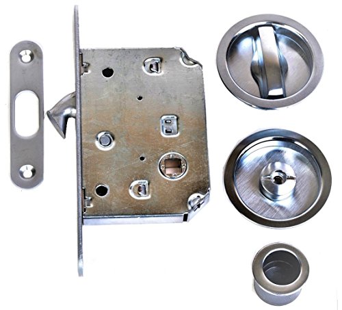 Serrure pour Galandage KLOSE besser A Condamnation Couleur Inox Bouton A Fleur de la porte.